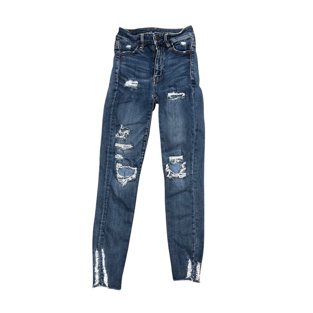 EUC 00S‎ American Eagle Super High Rose Jeggings